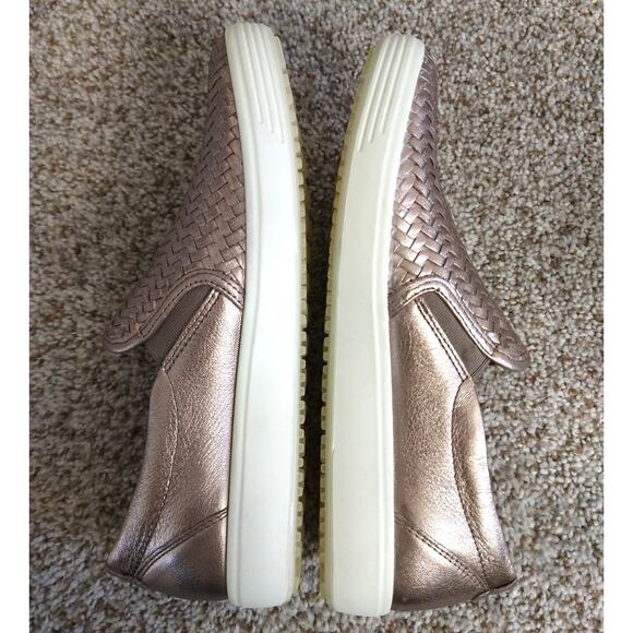 Ecco Soft 7 Slip-On Sneakers Metallic Leather Women’s 40 US 9–9.5 - Picture 6 of 9